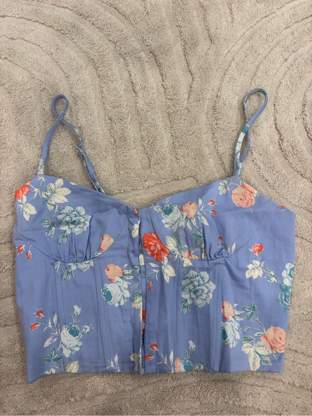 Zara Lavender Floral Crop Top